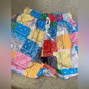 Bandanna print shorts
